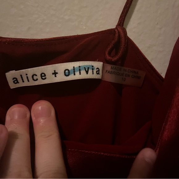 Alice & Olivia Red Tank Mini Dress 10 - Picture 4 of 4